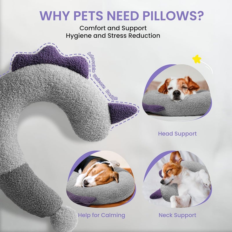 HiPetpy Dog Calming Pillow - Soft Neck Pillow for Dogs, Washable Sleep Pillow for Better Sleep, Reduces Anxiety, Gift for Small/Medium/Large Dogs and Cats - Image 2